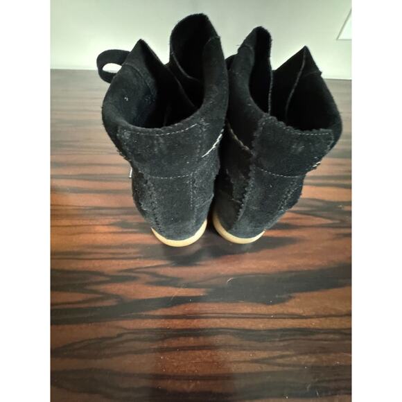 Isabel Marant Black Suede Wedge Lace Up Wedge Sneakers SZ 9 - Picture 5 of 6